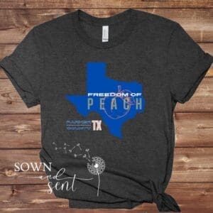 Freedom of Peach Texas, Parker County Peach Festival shirt